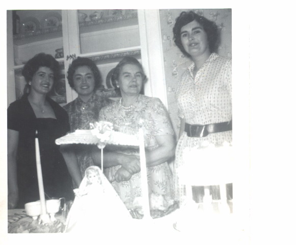 pretty girls all in  a row